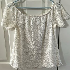 Dynamite white lace top, size Medium